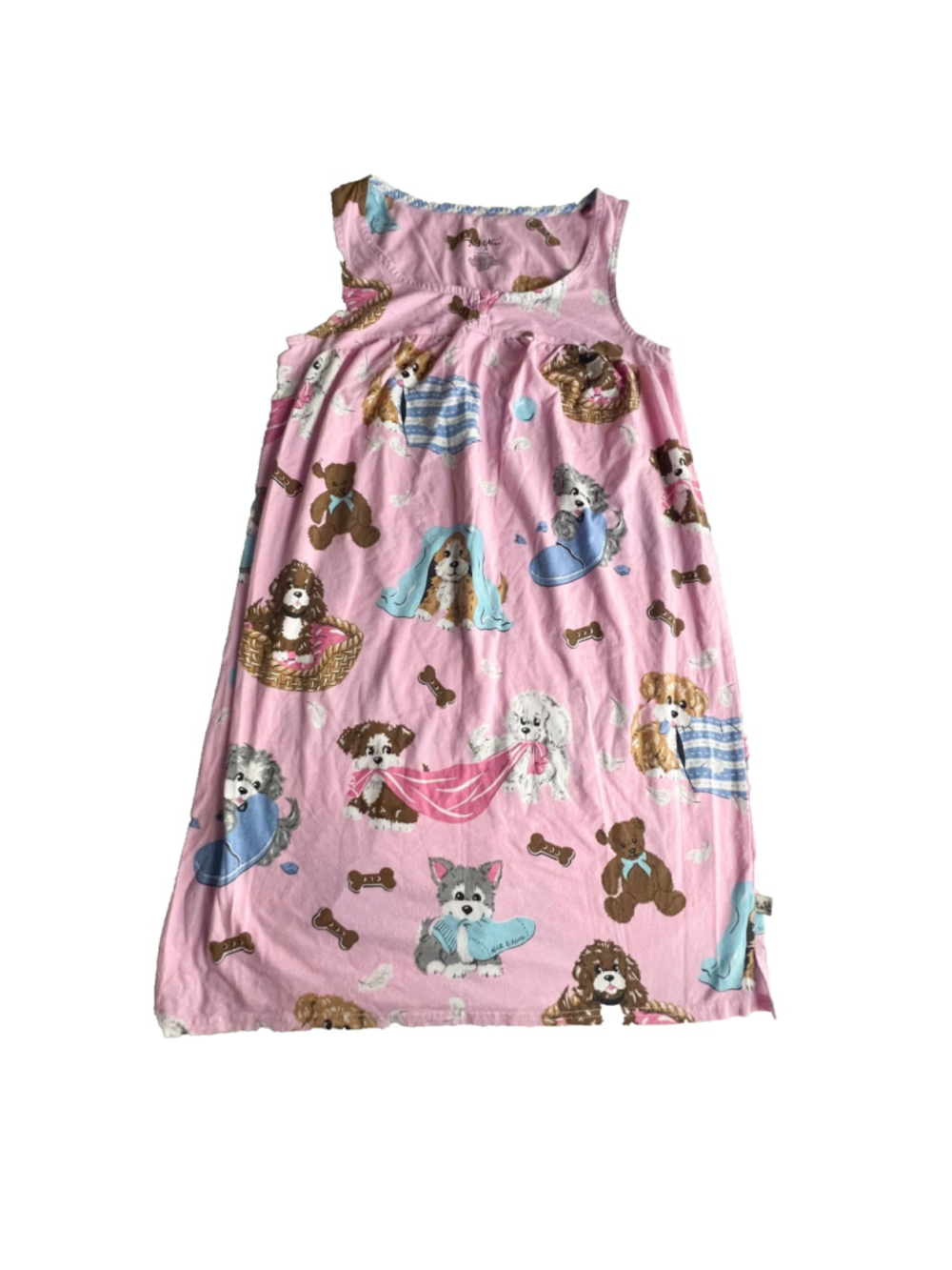 Nick & Nora Women's Pink Nightgown Sz S Puppy Dog Print Sleepwear Nightgown - Picture 5 of 9